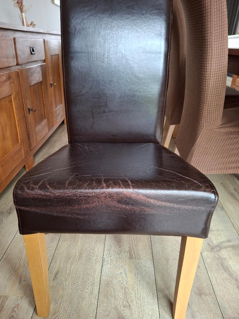 Stoelen, Huis en Inrichting, Stoelen, Ophalen, Gebruikt, Bruin, Vijf, Zes of meer stoelen