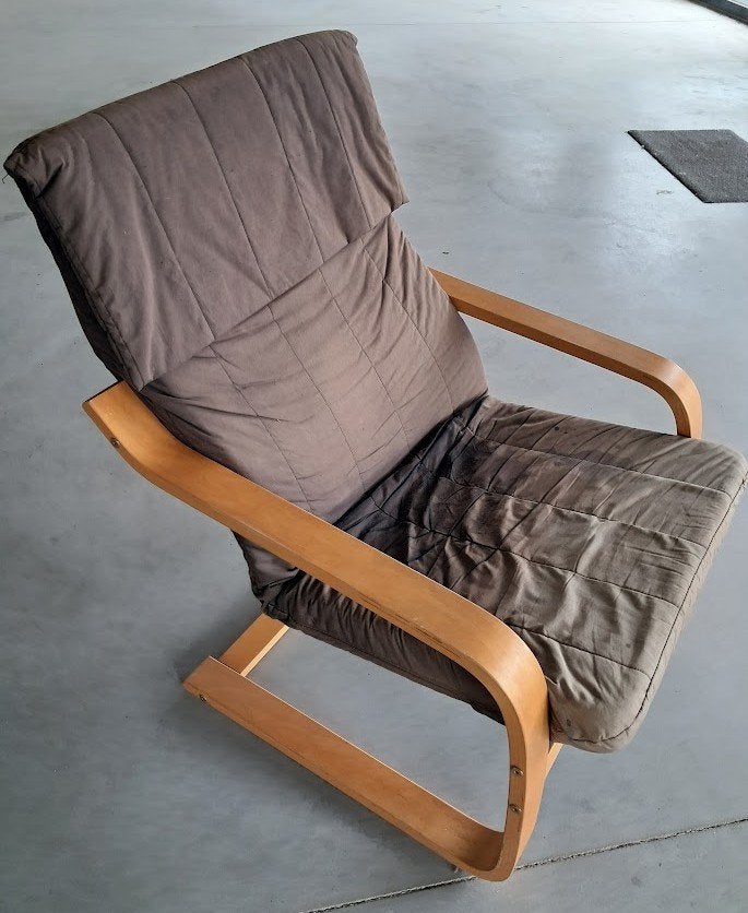 fauteuil/siège ikea Poang 1 personne, Moins de 75 cm, Enlèvement, Utilisé, 50 à 75 cm