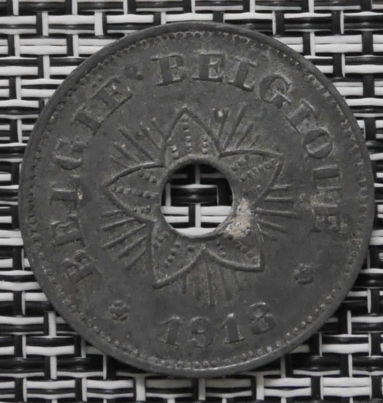 Munteenheid, België, 50 Centimes 1918, Ophalen of Verzenden, België, 50 cent, Losse munt