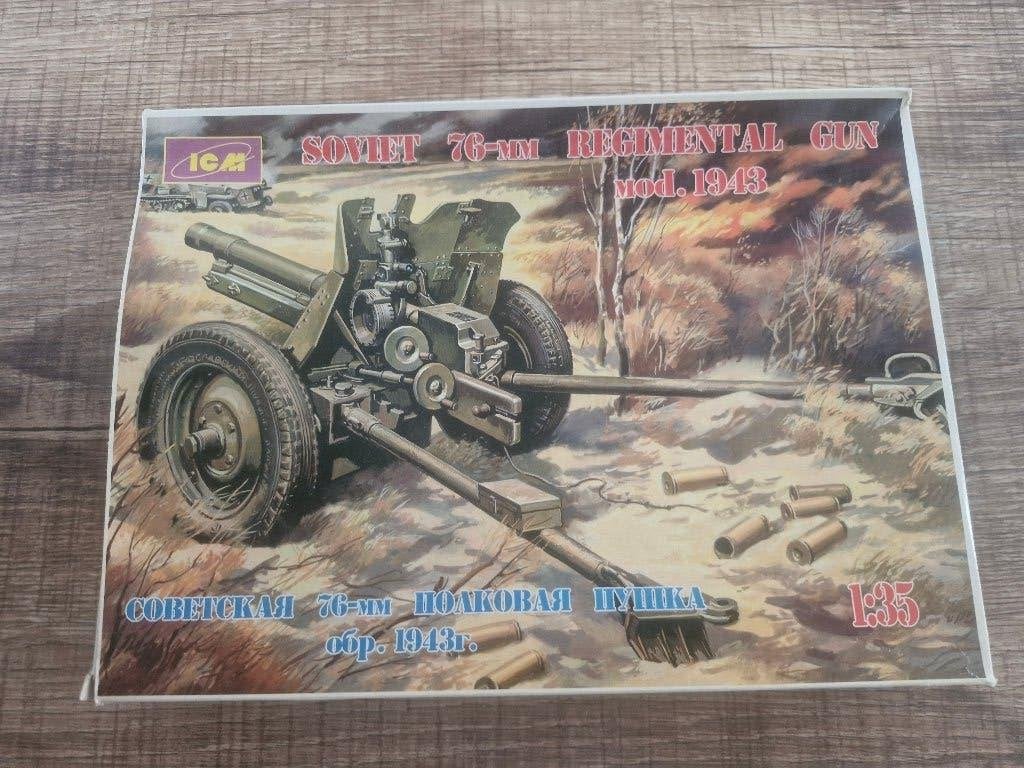 ICM 1/35 Soviet 76mm Regimental Gun Mod.1943, Hobby & Loisirs créatifs, Modélisme | Voitures & Véhicules, Neuf, Autres marques