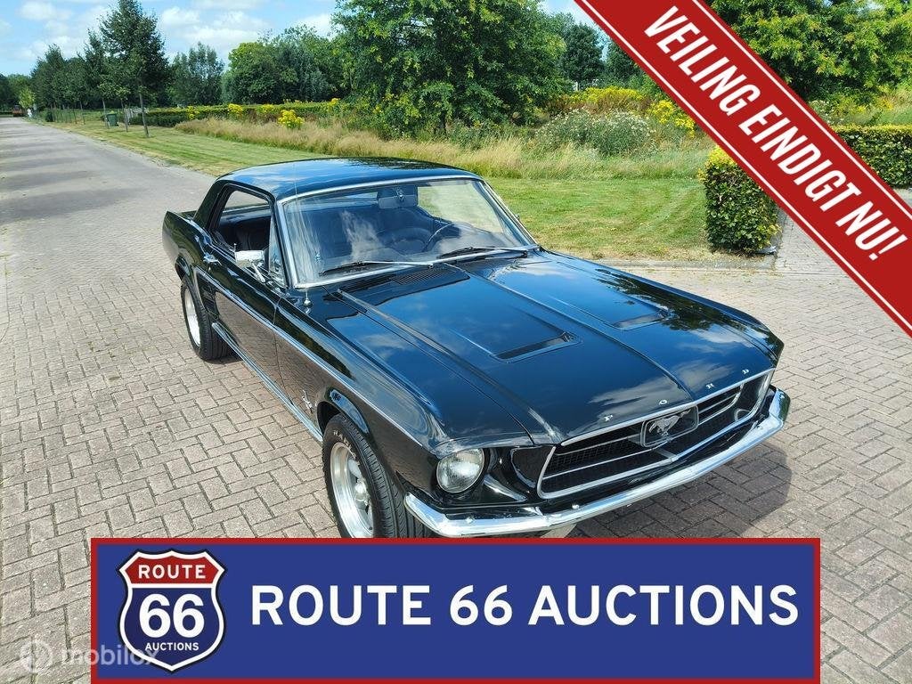 Ford Mustang | 1967 | Route 66 Auctions, Zwart, Bedrijf, Handgeschakeld, Overige carrosserie