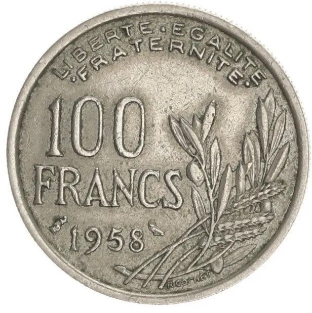 Frankrijk - 100 francs 1958 met uil zeldzaam, Verzenden, Frankrijk