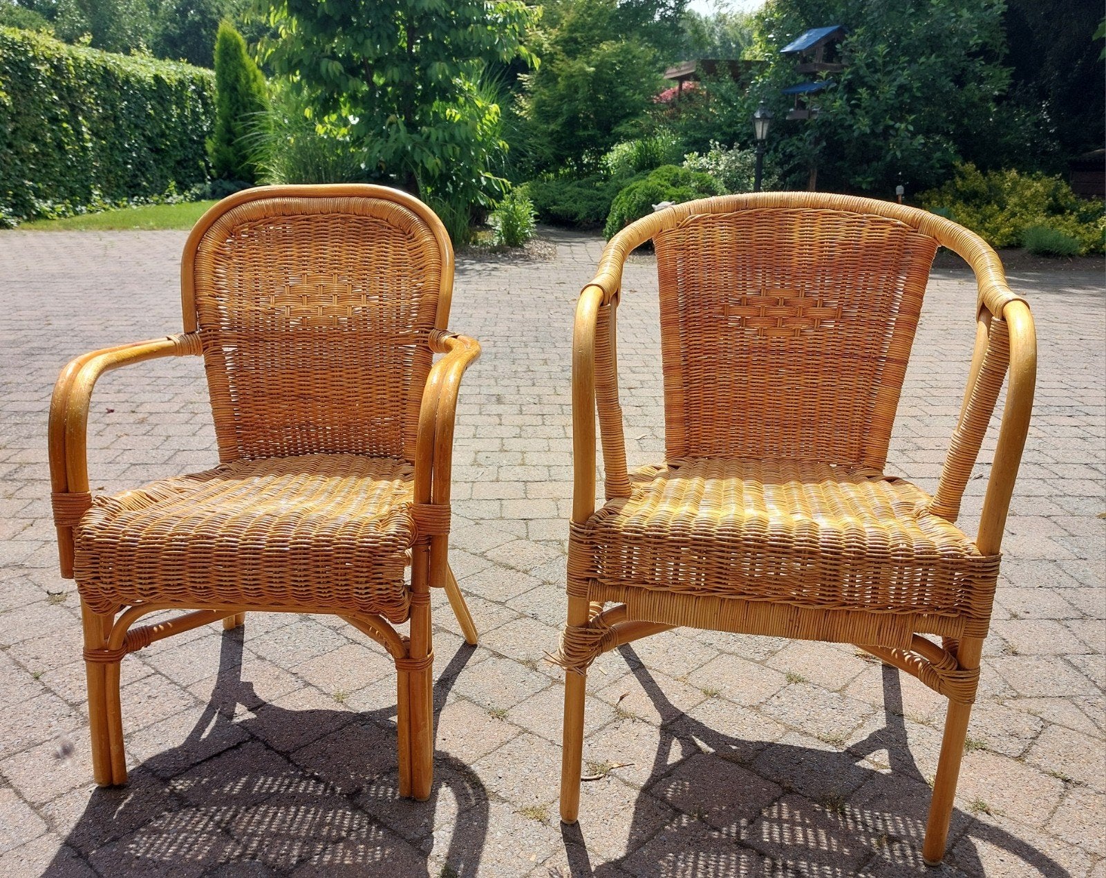 Twee rieten stoelen, Huis en Inrichting, Stoelen, Ophalen, Twee
