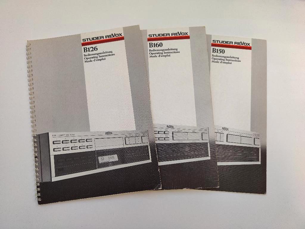 Set handleidingen Revox, Enlèvement ou Envoi, Utilisé