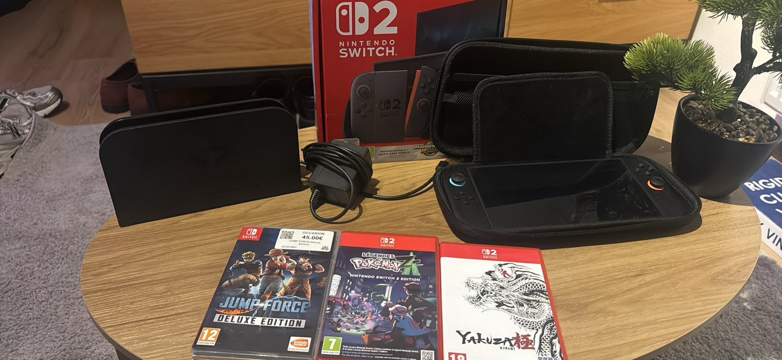Nintendo Switch 2 complète + 3 jeux, boîte d'origine, Games en Spelcomputers, Ophalen, Nintendo, Zo goed als nieuw