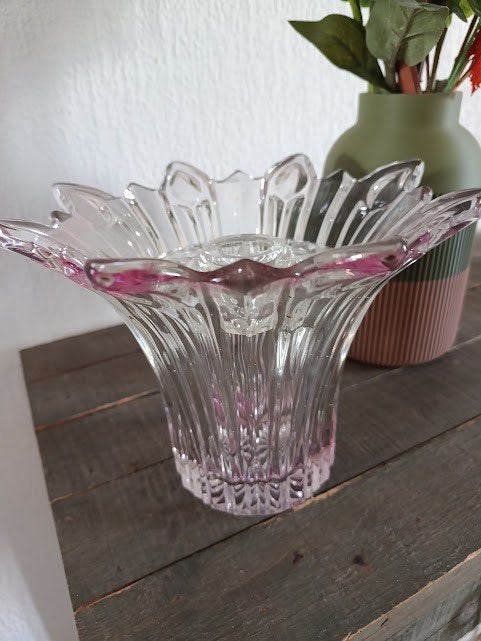 ancien Vase pique fleur col évasé "corolle", reflets pourpre, Enlèvement ou Envoi
