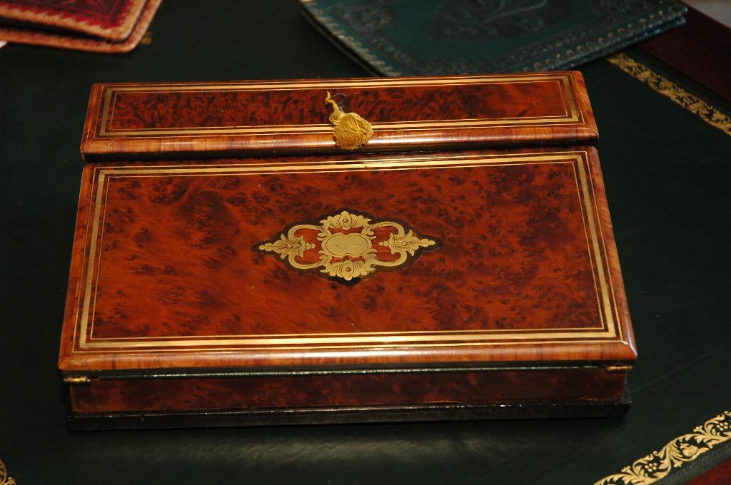 Napoleon III schrijfmap in thuyahoutfineer.., Antiek en Kunst, Ophalen of Verzenden