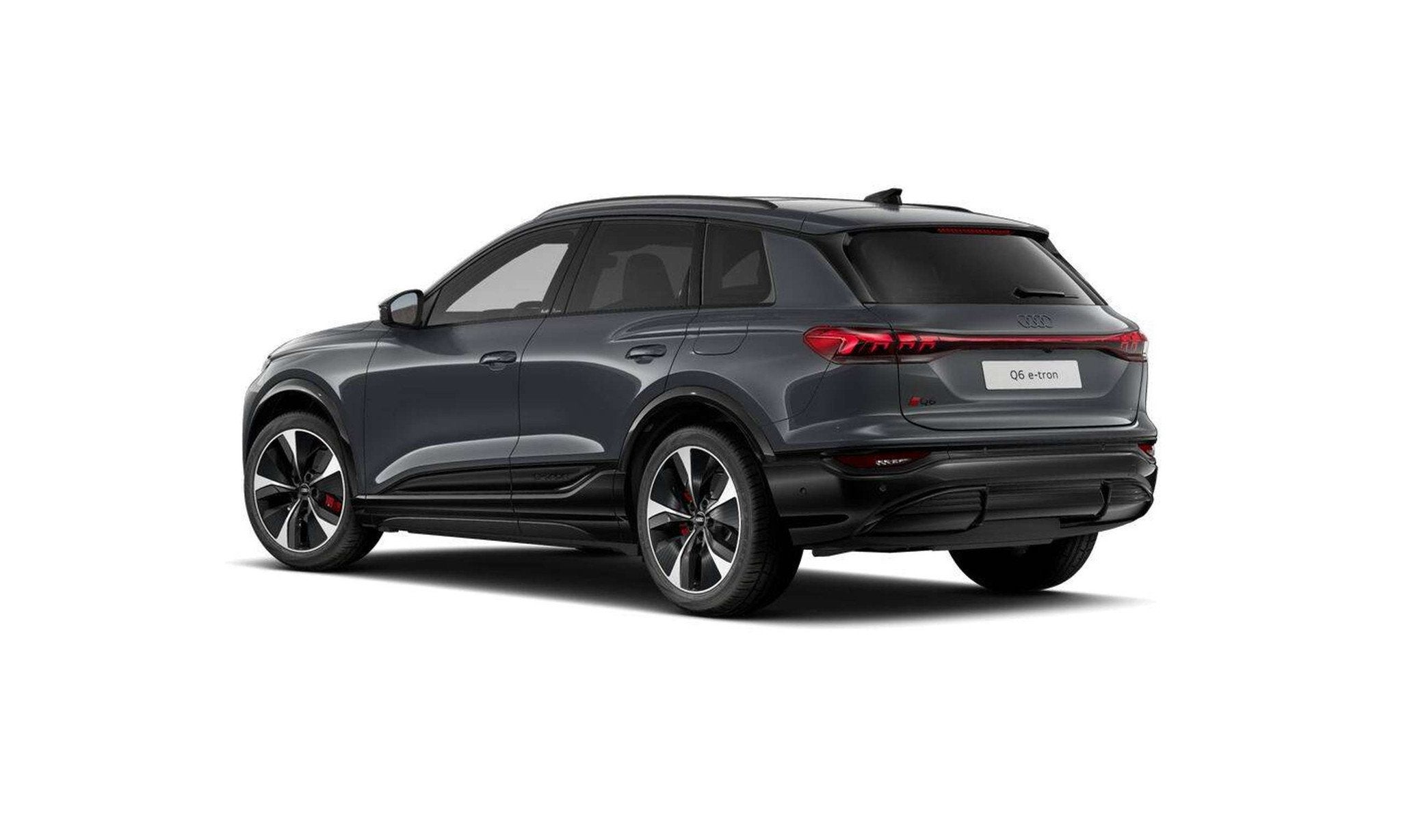 Audi Q6 e-tron Q6 e-Tron Quattro Edition one grey l Luchtver, Auto's, Automaat, Adaptive Cruise Control, Gebruikt, Zwart