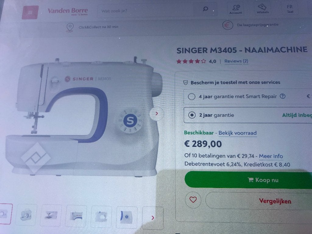 Naaimachine, Ophalen, Nieuw, Naaimachine, Singer
