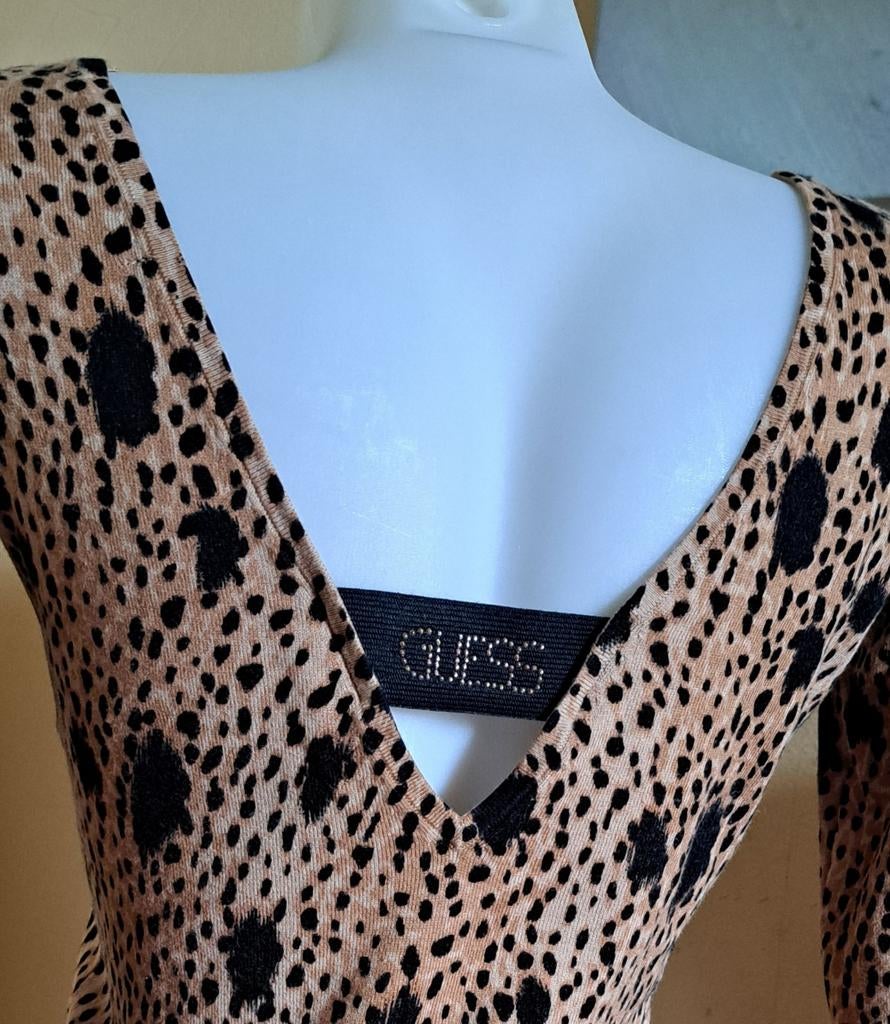 Guess- Maat 36/38  blouse met lange mouwen, Kleding | Dames, Guess, Bruin, Ophalen of Verzenden, Zo goed als nieuw