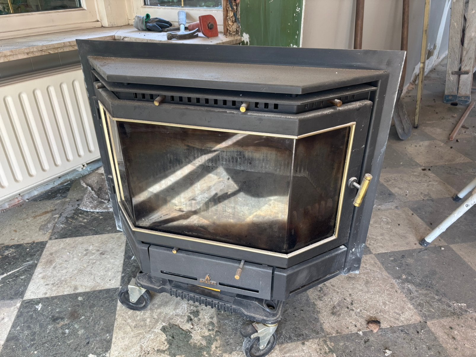 Barbas beaufire houthaard, Maison & Meubles, Cheminées, Enlèvement, Utilisé, Encastré, Cheminée au bois