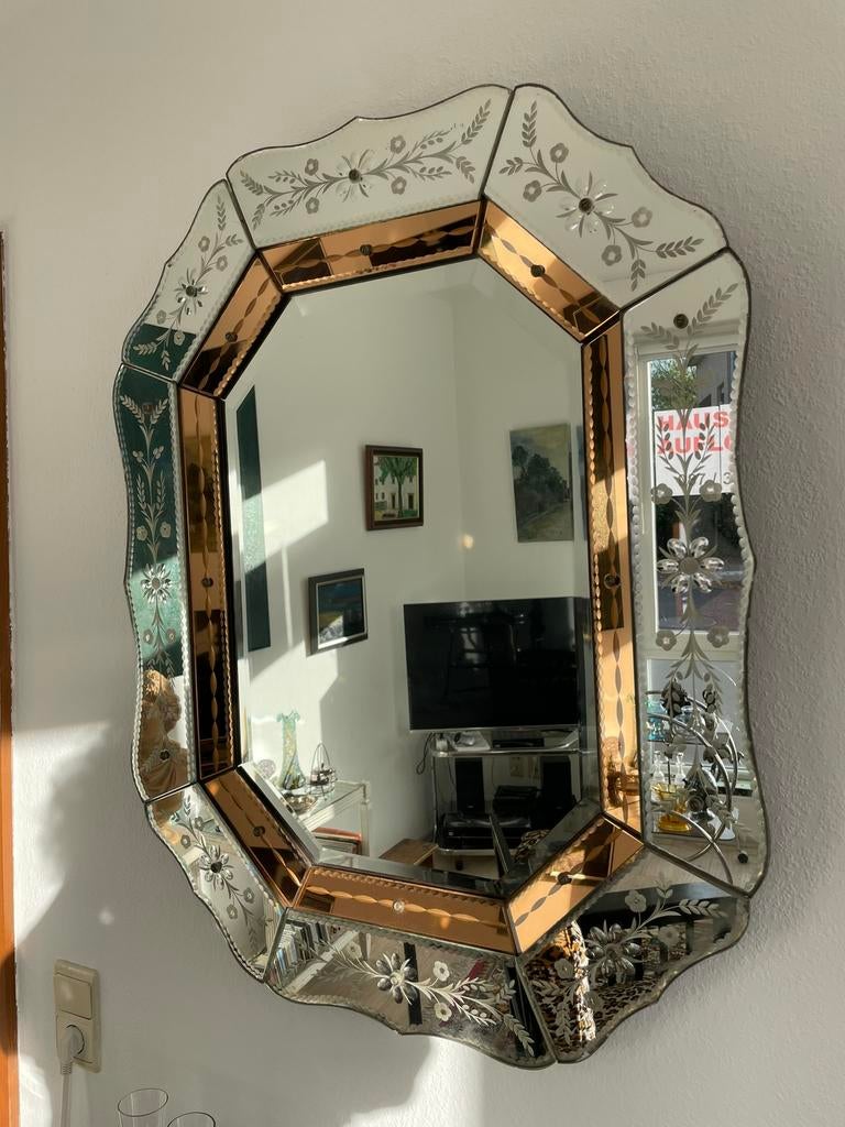 Miroir vénitien, Maison & Meubles, Moins de 100 cm, Enlèvement, Utilisé, 75 à 100 cm