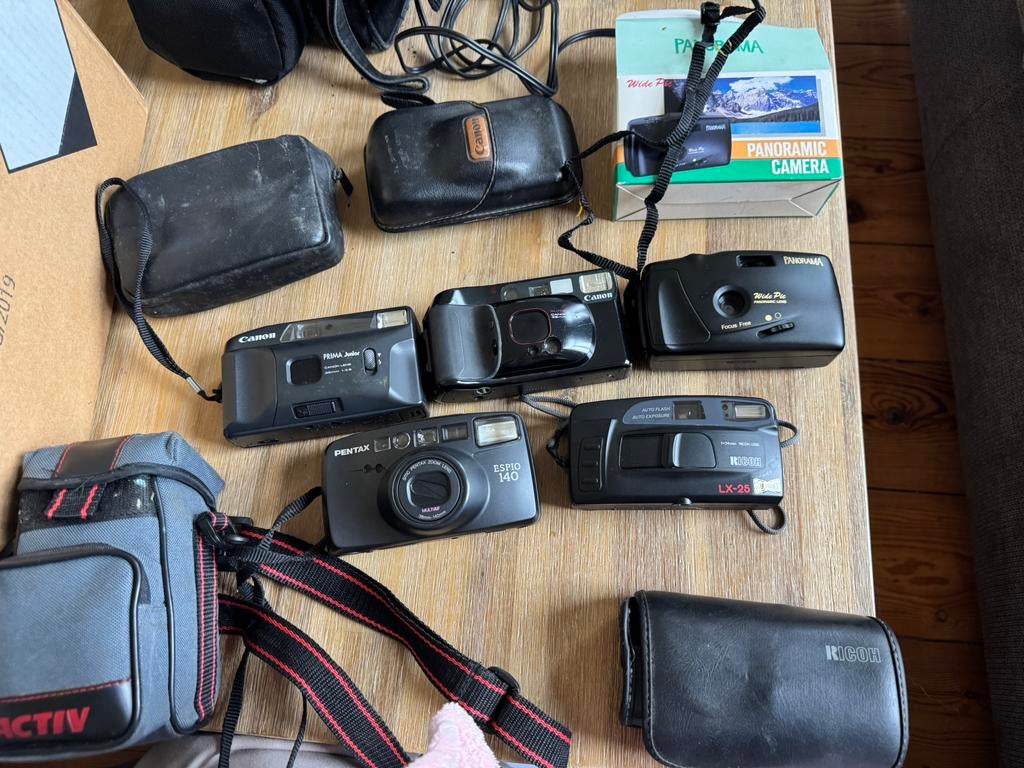 Set van 5 35 mm-filmcamera's — Canon, Pentax, Audio, Tv en Foto, Fotocamera's Analoog, Zo goed als nieuw, Canon, Ophalen of Verzenden