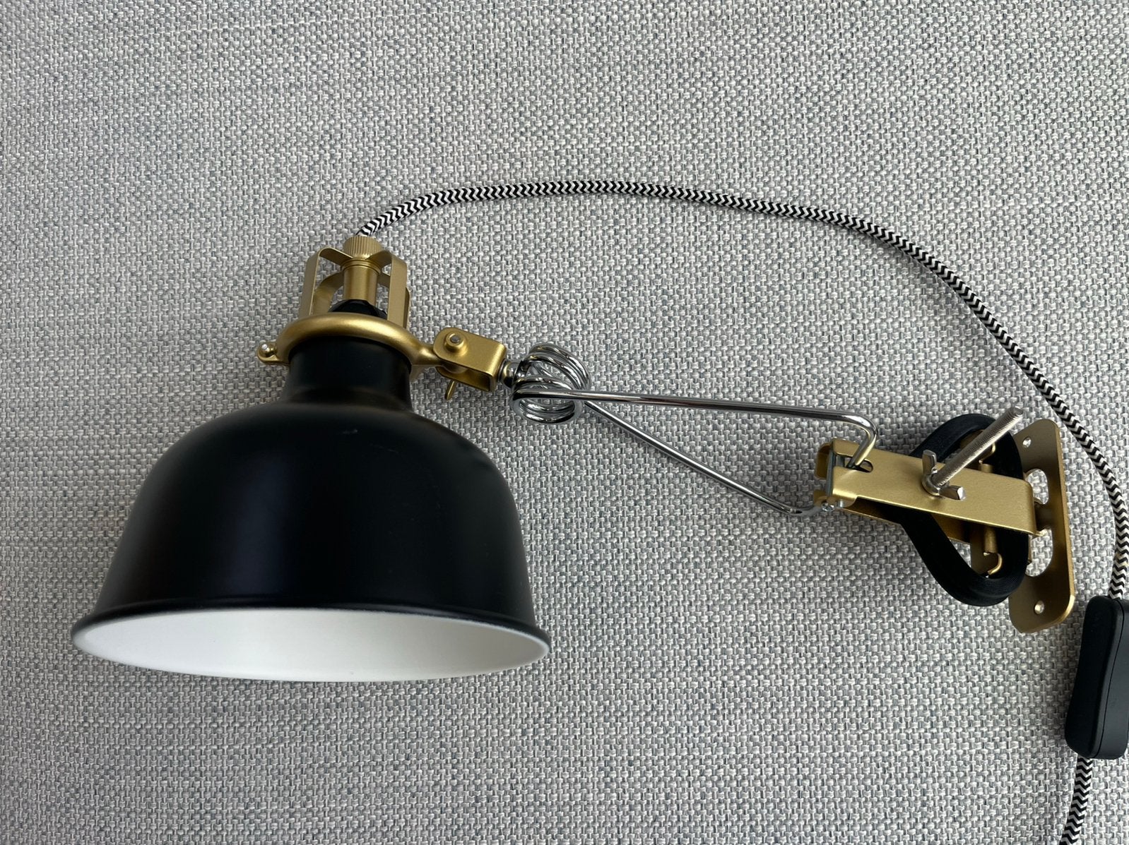 Wandlamp/nachtlamp/bureaulamp Ranarp, LED, Zwart, IKEA, E14 (klein)