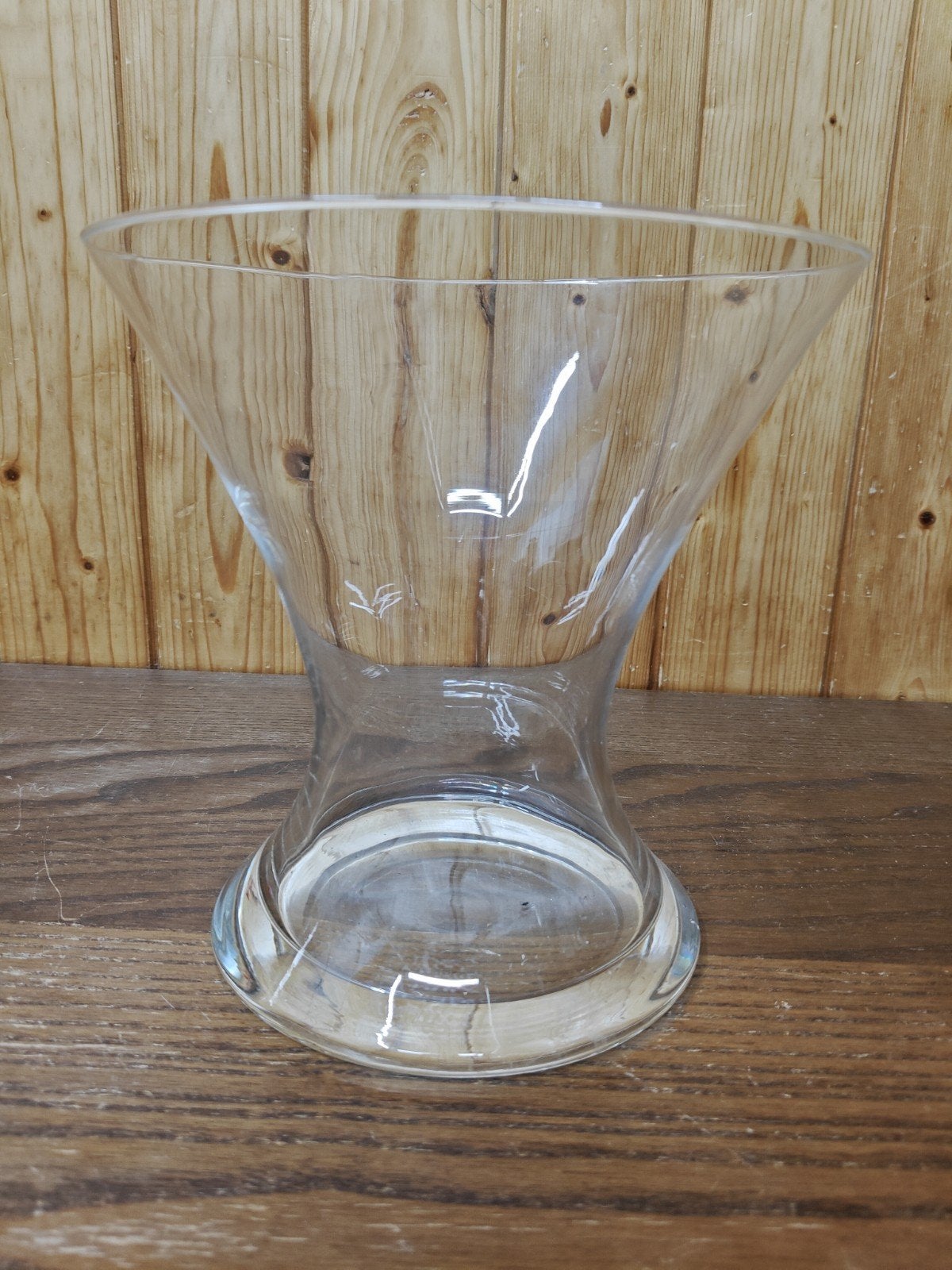 Vaas - zandloper model, Ophalen, Zo goed als nieuw, Geschikt voor droogbloemen, Glas