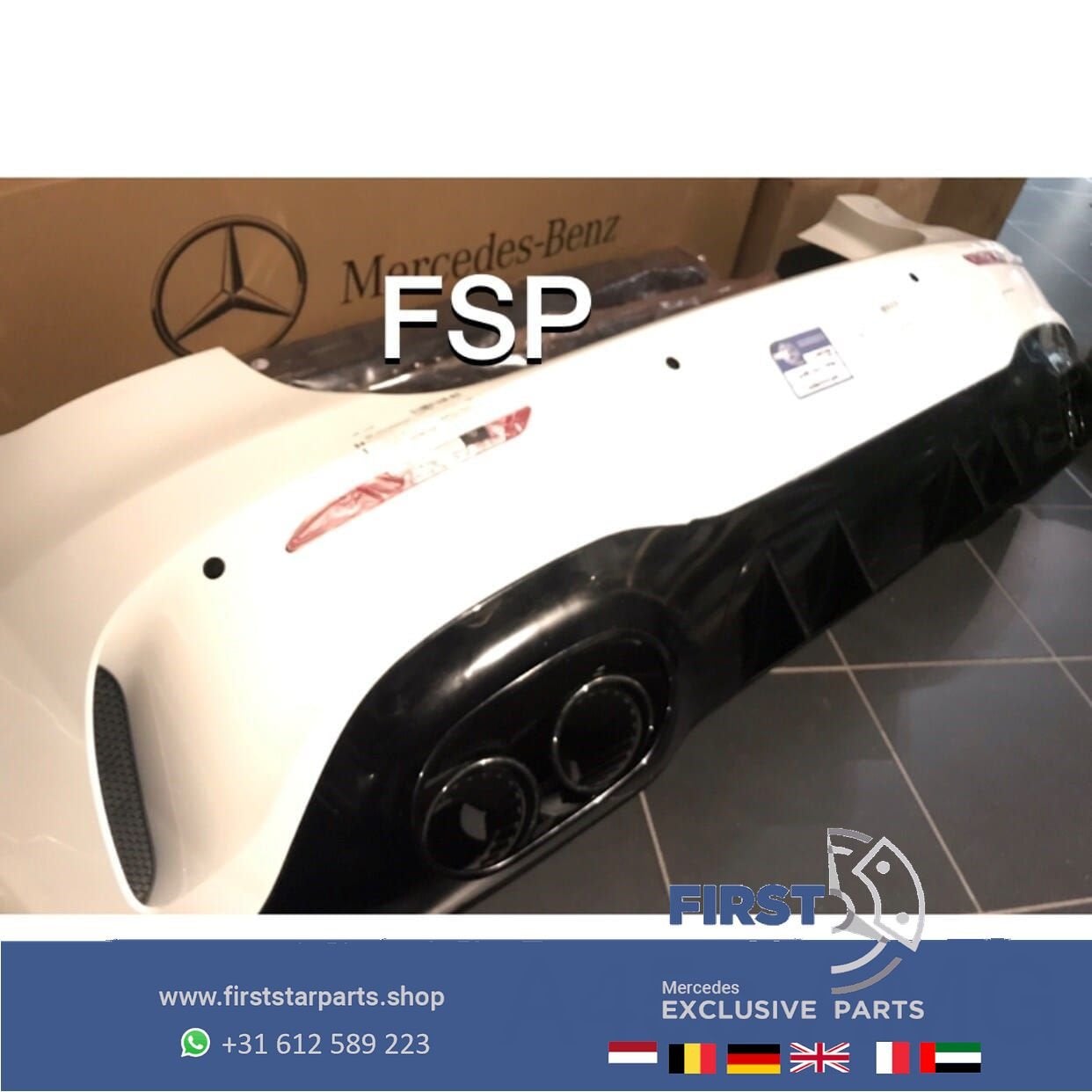 W177 A45 / A45s AMG ACHTERBUMPER Mercedes A Klasse 45 WIT 20, Gebruikt, -, Ophalen of Verzenden, Achter