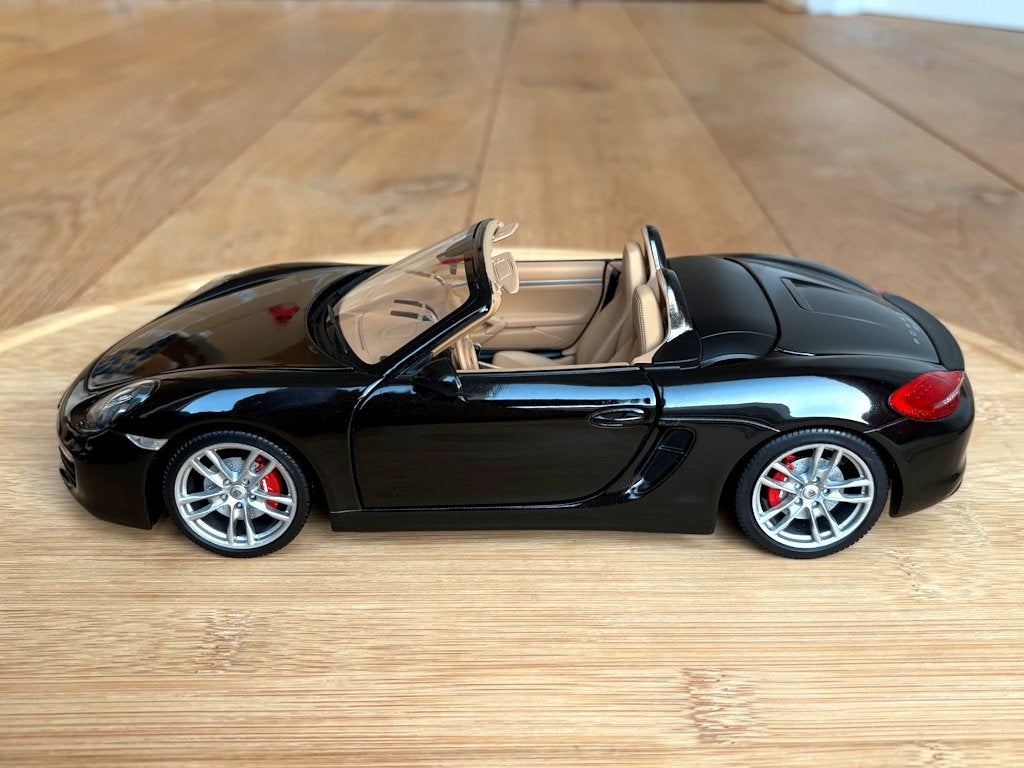 Porsche Boxster S 981 zwart 1:18 dealer editie Minichamps, Ophalen of Verzenden, Gebruikt, Auto, MiniChamps