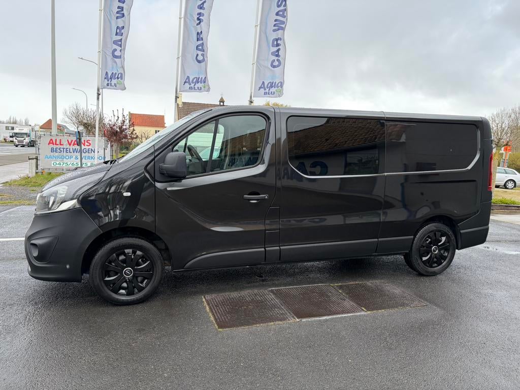 Opel Vivaro Dble Cabine*L2*1.6DCI*Airco*GPS*CruiseCo*1e eig., Voorwielaandrijving, Stof, 1600 cc, Zwart