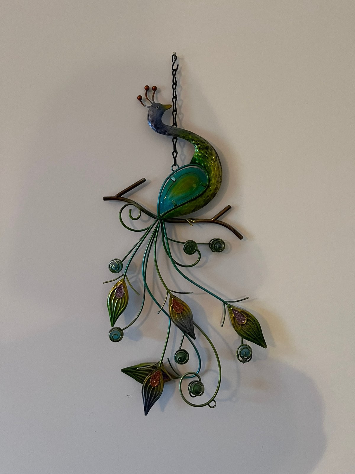 Deco murale paon en metal, Antiquités & Art, Enlèvement ou Envoi