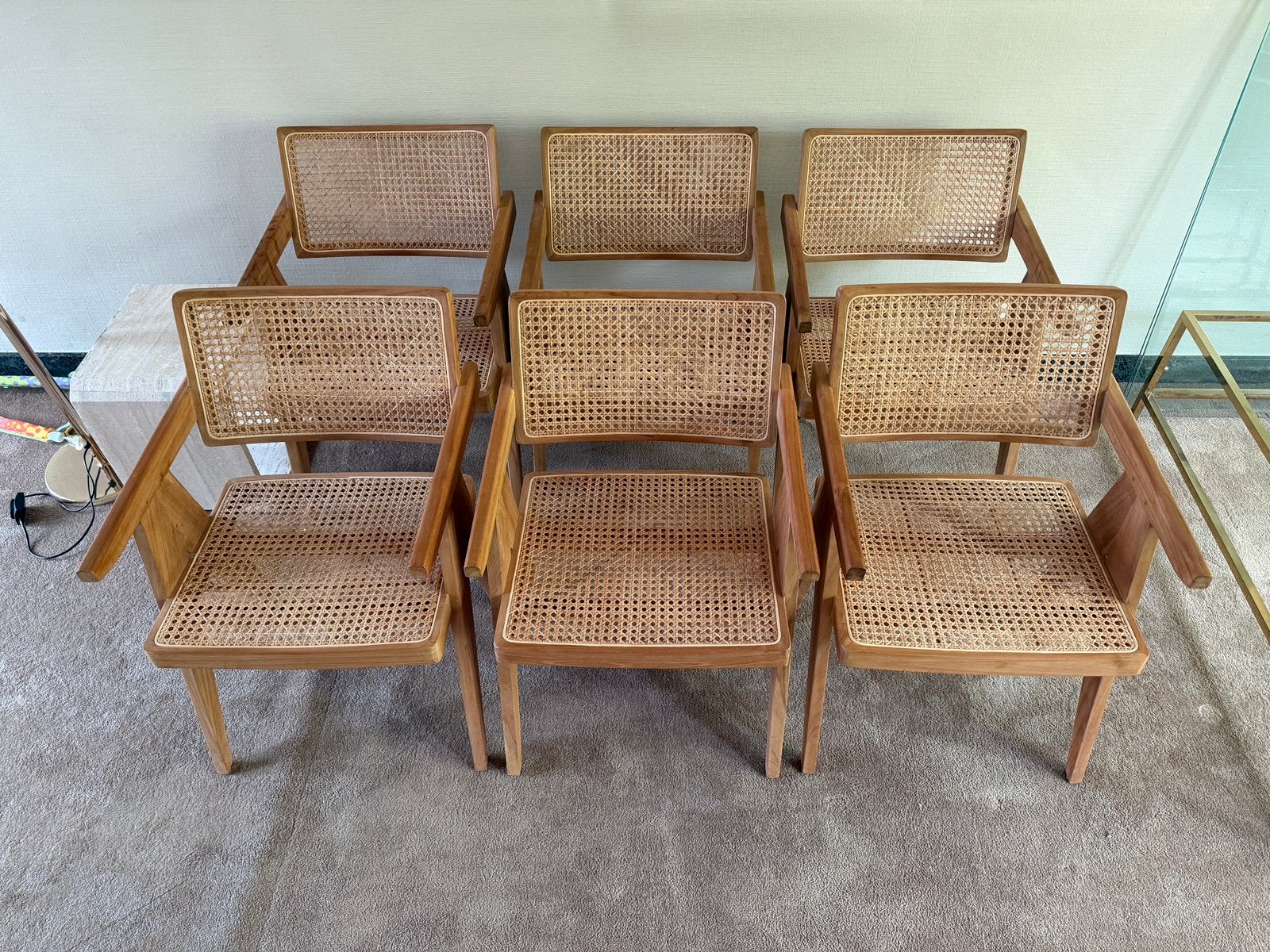 Rotan stoelen - Scandinavische stijl, Scandivisch, Comme neuf, Enlèvement, Cinq, Six Chaises ou plus