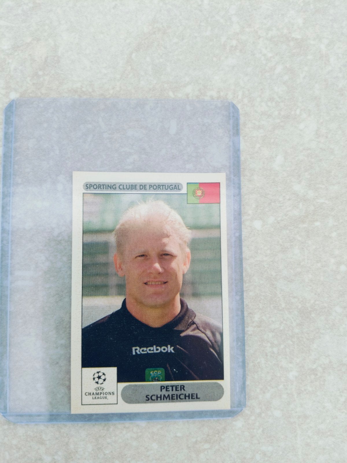 Panini sticker Champions League 2000-2001 Peter schmeichel, Ophalen of Verzenden, Sticker
