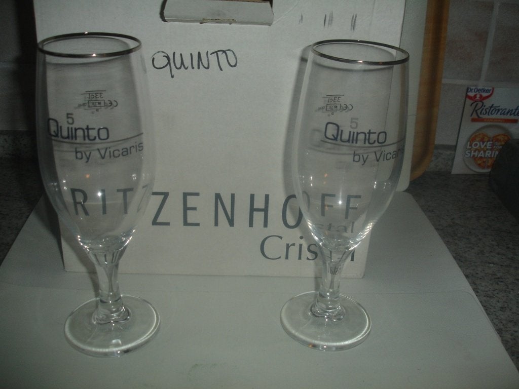 Bierglas Quinto, brij. Dilewijns-Vicaris, 33cl, nog 4 stuk, Collections, Marques de bière, Enlèvement ou Envoi, Neuf, Verre ou Verres