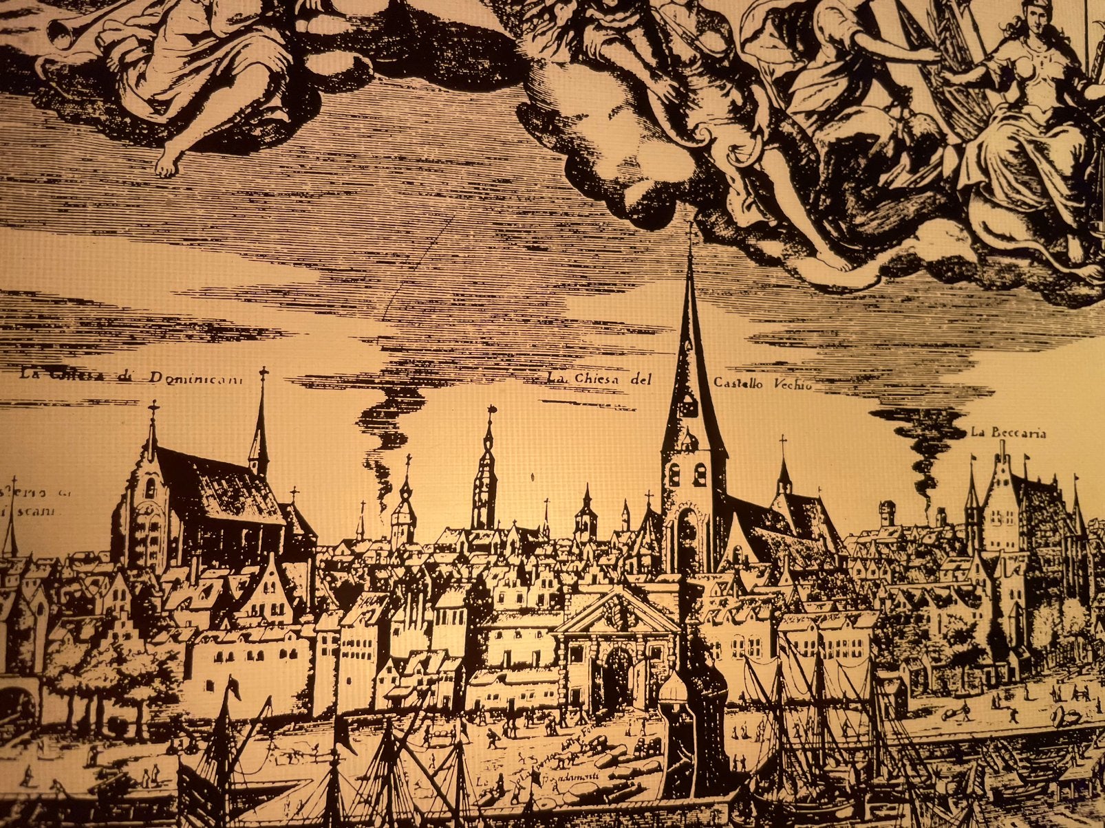 Lamp lichtbak skyline Antwerpen vintage, Verzamelen, Ophalen