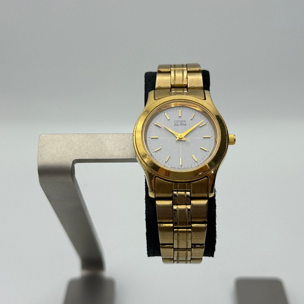 Citizen Eco-Drive dameshorloge, goudkleurige kast, Handtassen en Accessoires, Horloges | Dames, Overige merken, Staal, Gebruikt