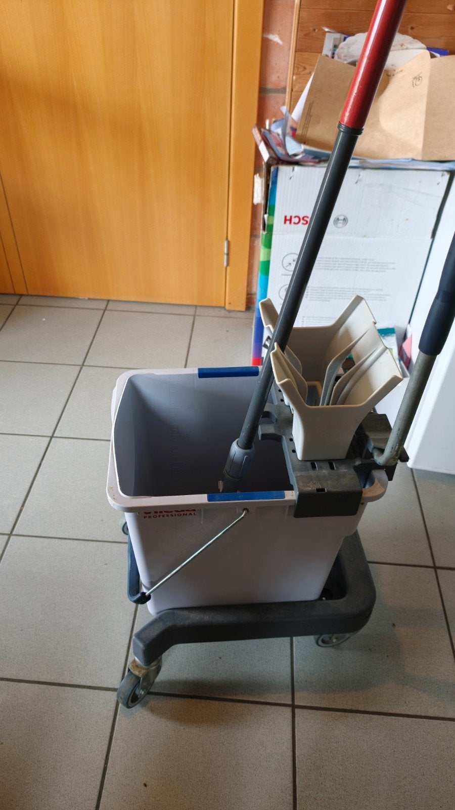 Chariot de lavage professionnel Vileda avec presse
