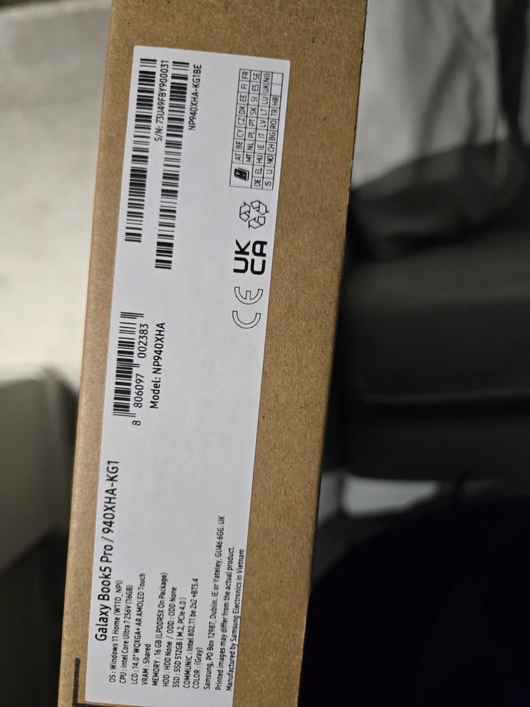 Samsung Galaxy Book5 Pro 14" – NIEUW GESEALED – Factuur & Ga, Enlèvement, 16 GB, SSD