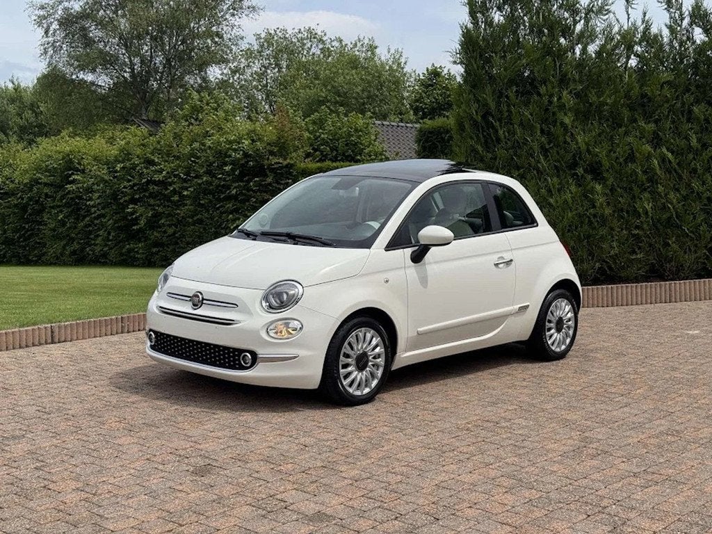 Fiat 500 / 3D / OPEN DAK / CARPLAY / NAVI / AC / PARK SENS, 4 zetels, Gebruikt, Wit, Bedrijf