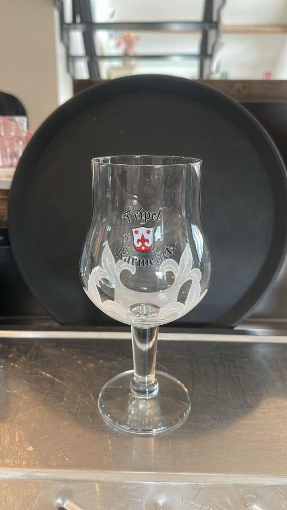 5 Tripel Karmeliet bierglazen 25cl, Enlèvement ou Envoi, Comme neuf, Verre à bière