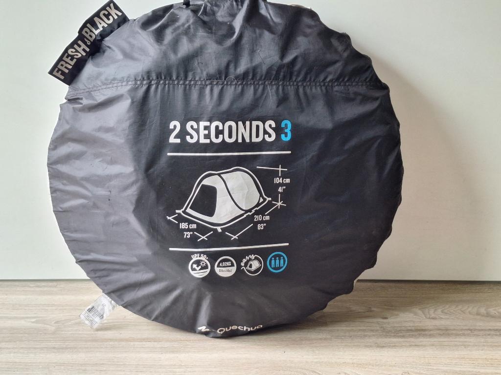 Tent Quechua  2 seconds Fresh & Black, Caravans en Kamperen, Tenten, Ophalen, Gebruikt, Tot en met 3