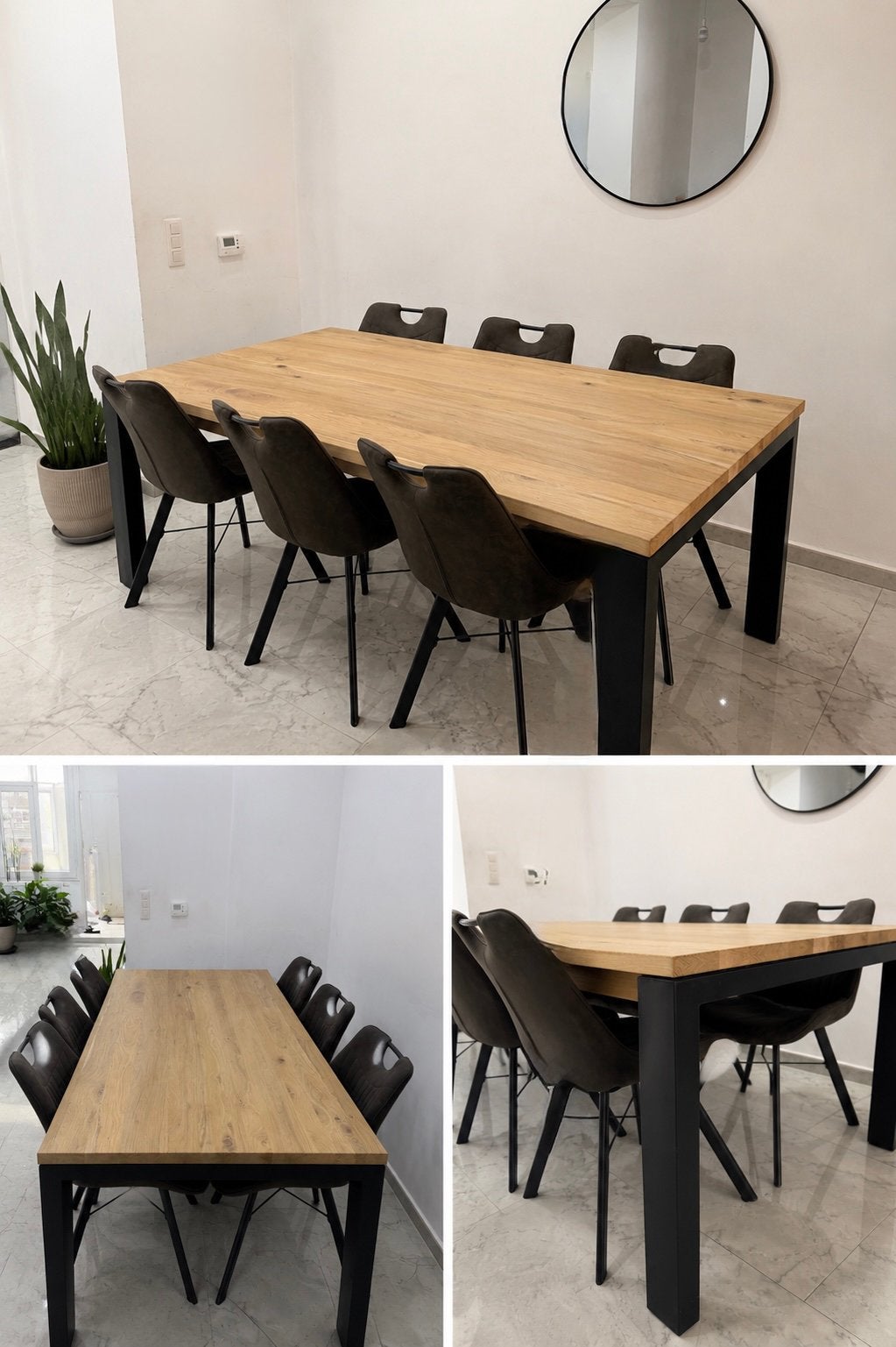 Tables à manger avec 6 chaises, Maison & Meubles, Tables | Tables à manger, Comme neuf, Chêne, Enlèvement