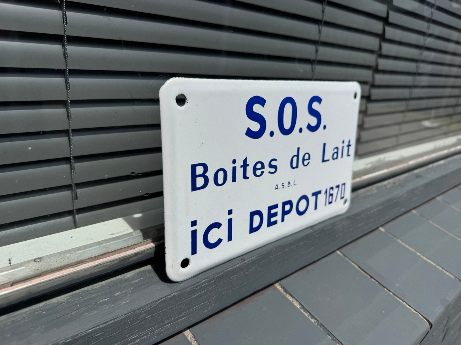 SOS emaille reclamebord, Ophalen of Verzenden