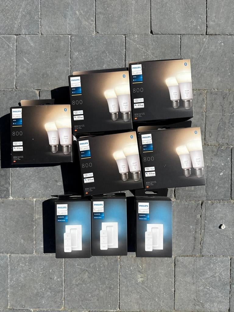 Philips Hue White LED set (10 lampen + 3 dimmers), Ophalen, Led-lamp, Minder dan 30 watt, Nieuw