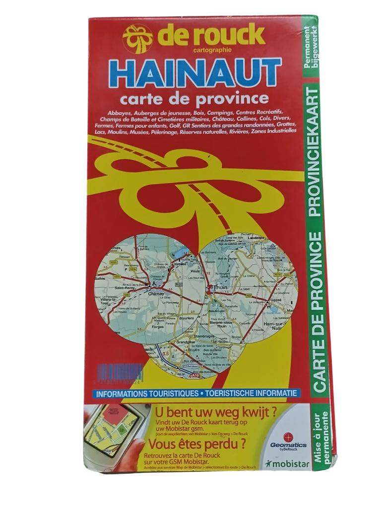 De Rouck cartographie Hainaut carte de province 1997 vintage, Livres, Belgique, Enlèvement, Utilisé, Autres types