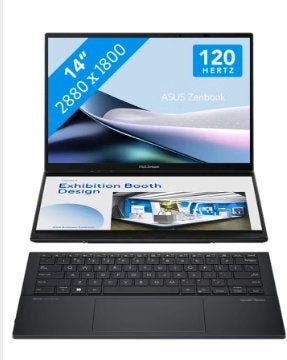 Asus ZenBook DUO - Ultra 9 - 32GB ram - 1TB SSD, Computers en Software, Windows Laptops, Ophalen, Intel Core Ultra 9 Series 2
