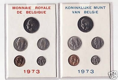 Belgique : 1973 FR + VL mis en FDC sous blister, Timbres & Monnaies, Enlèvement ou Envoi, Série