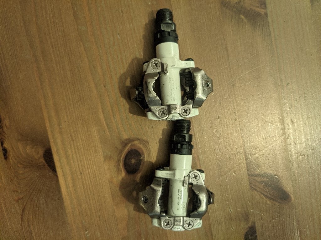 Shimano PD-M520 pedalen wit, Vélos & Vélomoteurs, Vélos Pièces, Enlèvement ou Envoi, Utilisé, Pédalier ou Pédales, Shimano