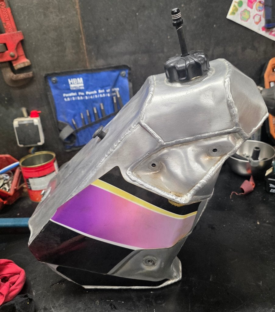Reservoir aluminium gros volume 12L 125 250 yz 1996 a 2001, Enlèvement, Utilisé