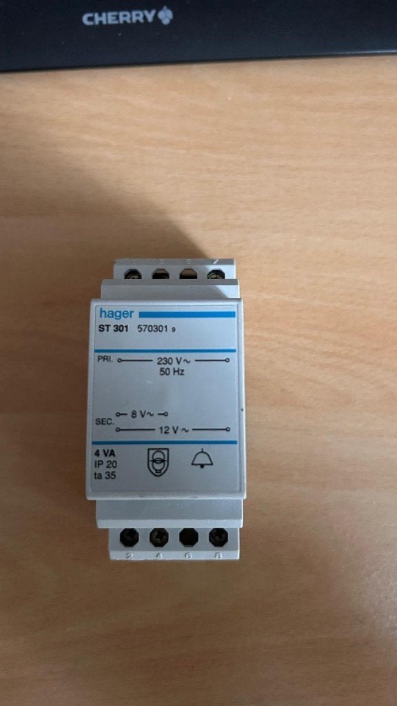 transformateur hager 12V 4VA, Enlèvement, Utilisé, Hager