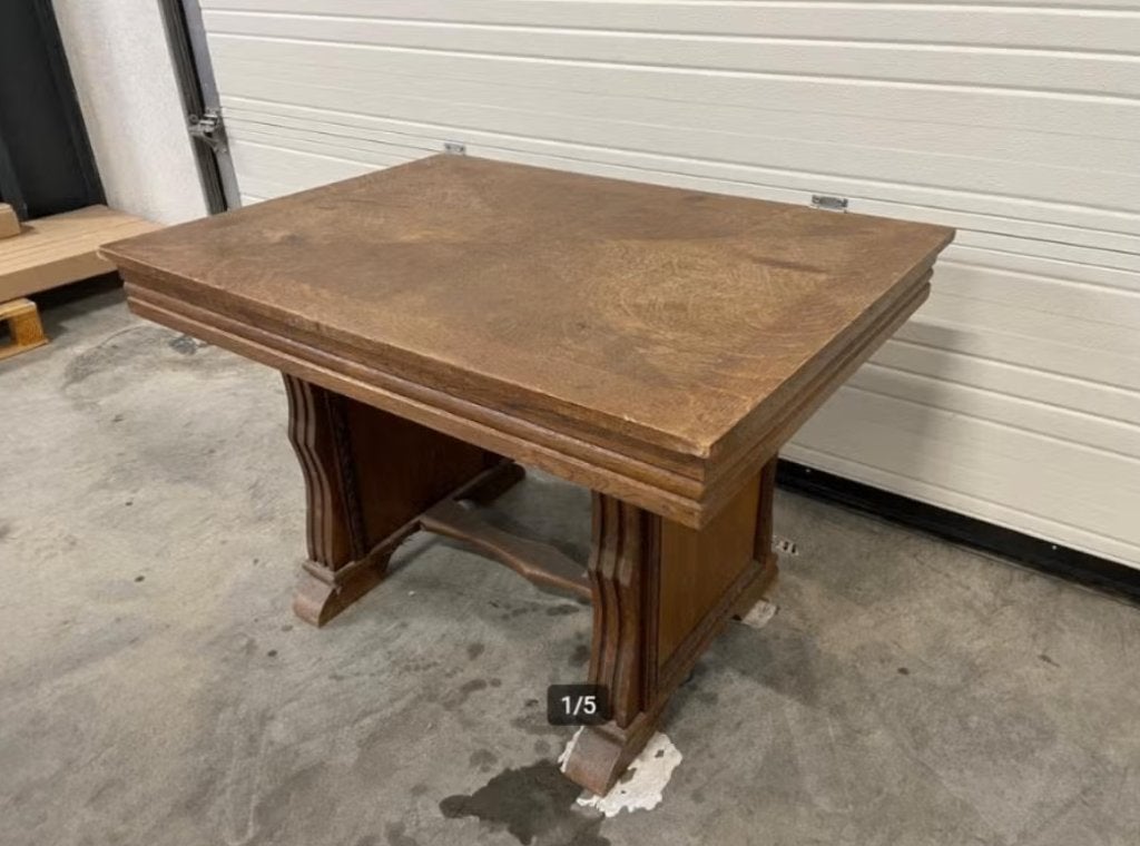 Antieke tafel/bureau, Ophalen