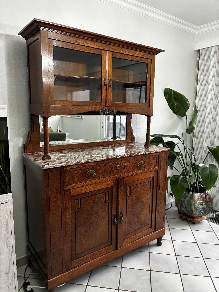 deux-corps Jugendstil kast ( Art Nouveau), Antiek en Kunst, Ophalen