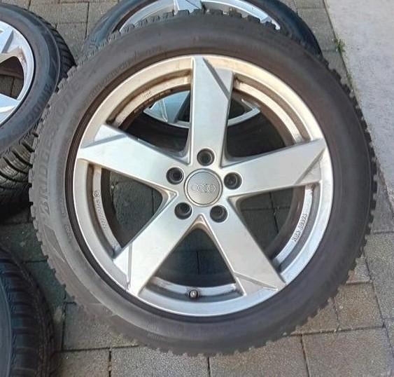 Winterbanden velgen alu Audi A4 B9 17inch 5x112 8mm ️❄️🌧, Ophalen, Gebruikt, Audi