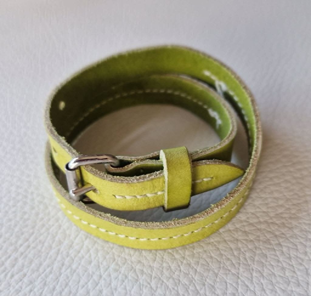 Lederen armbandje van Xandres, Handtassen en Accessoires, Ophalen of Verzenden, Gebruikt, Grijs, Leer