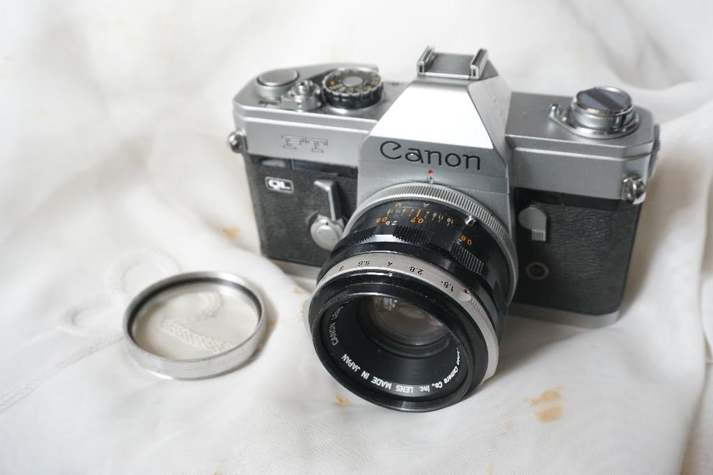 Canon FT QL + Canon FL 50 mm 1.8, TV, Hi-fi & Vidéo, Enlèvement ou Envoi, Utilisé, Reflex miroir, Canon