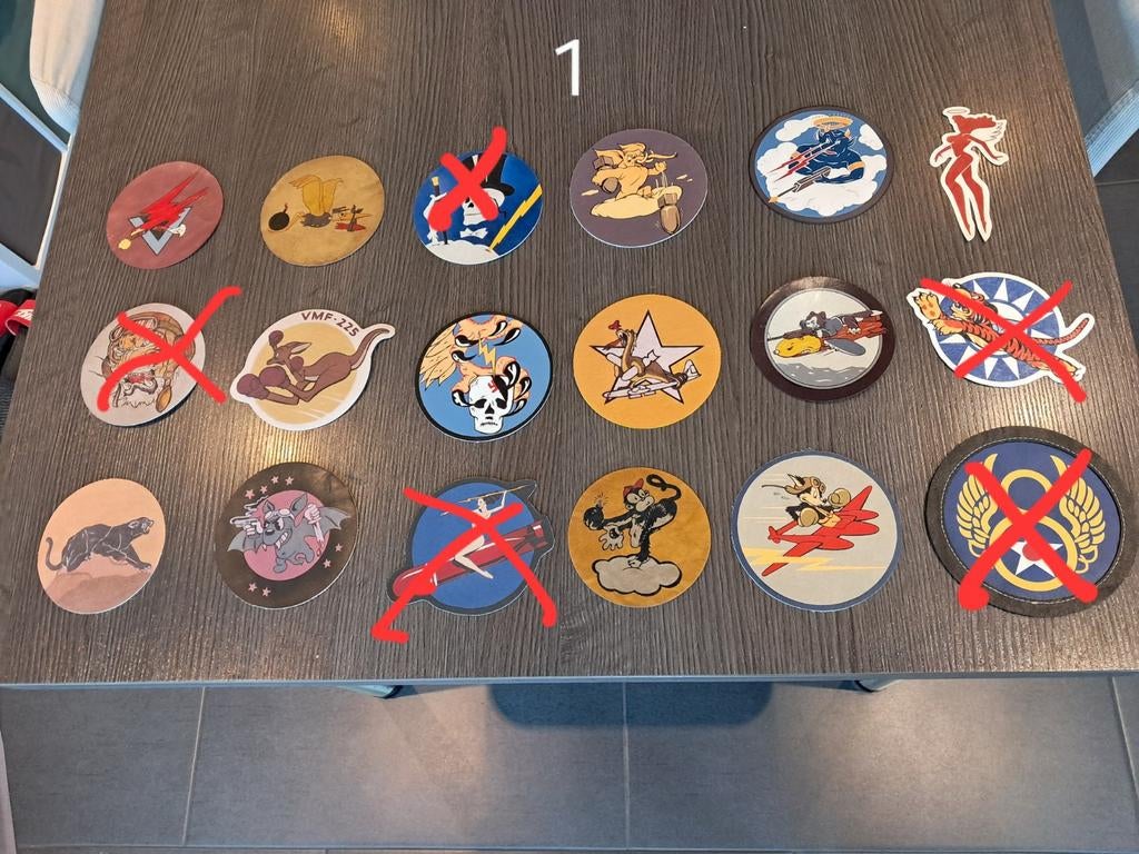 WW2 usaaf/  us navy  bomb squadron/bombgroup  patches, Verzamelen, Militaria | Algemeen, Ophalen of Verzenden