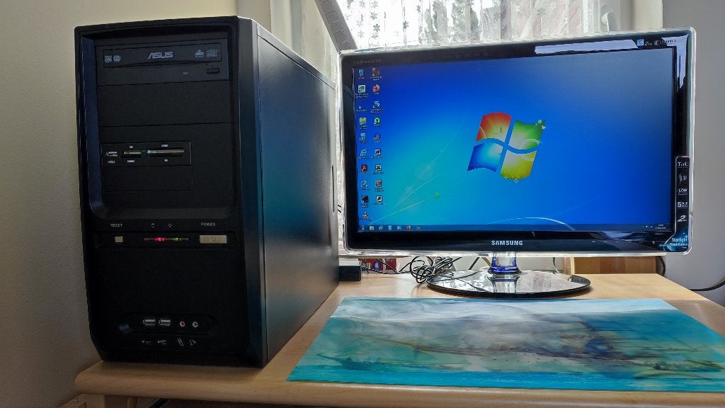 µATX E7500 4GB WIN7 P2370, Computers en Software, Desktop Pc's, Ophalen, Gebruikt, HDD, 2 tot 3 Ghz