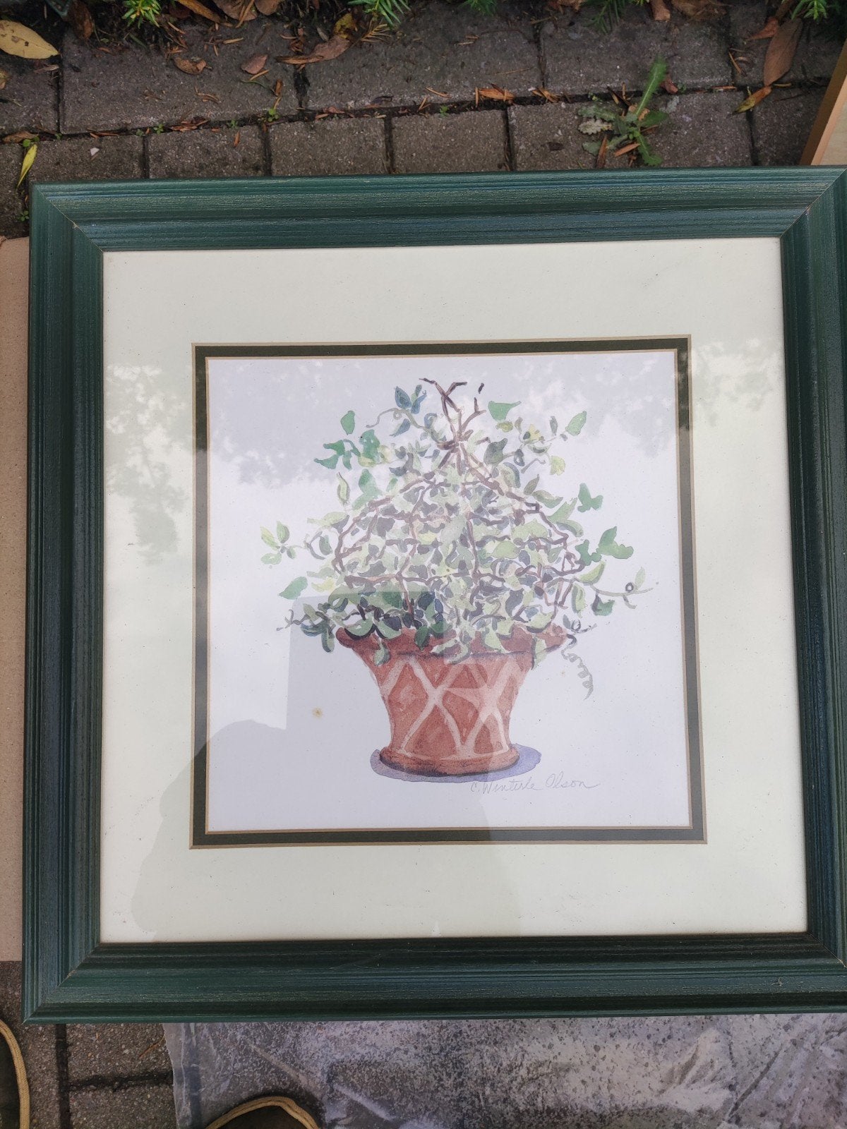 Aquarel van C.Winterle Olson, Ophalen